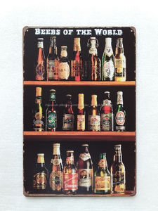 Cervezas del mundo del Vintage Cartel de chapa de Metal Cartel Del Arte Decoración Del Hogar House Cafe Bar signos - Product Image 2
