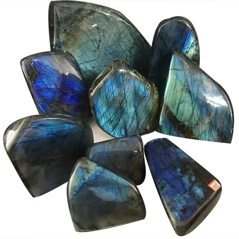 हाथ नक्काशीदार थोक प्राकृतिक Labradorite क्रिस्टल आभूषण