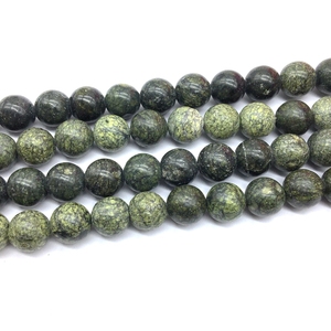 Perles en pierre <span class=keywords><strong>Serpentine</strong></span> pour la fabrication de bijoux, brin de perles rondes de 8mm, bricolage de qualité, prix d'usine, pièces - Product Image 2