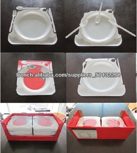 plastique <span class=keywords><strong>de</strong></span> haute qualité plaque jetable avec cuillère et une fourchette couteau, shanghai moulage par injection plastique - Product Image 3