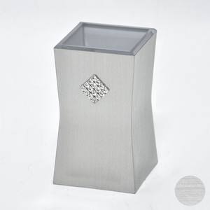 แก้วมักพลาสติกสำหรับใช้ในห้องน้ำพร้อมปากสีเงินดีไซน์หรูหรา - Product Image 1