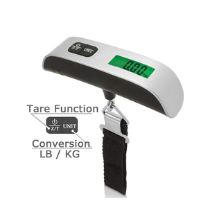Hot Selling 50kg Reisegepäck Elektronische Waage LCD Digital Baggage Hang Pocket Wiegen Batterie betriebenes Kunststoff material - Product Image 2