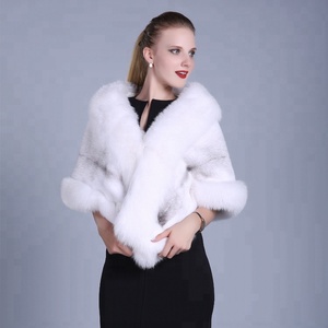 OEM diseño viento del invierno abrigo <span class=keywords><strong>de</strong></span> piel <span class=keywords><strong>de</strong></span> visón del Cabo con piel <span class=keywords><strong>de</strong></span> zorro recorte - Product Image 1