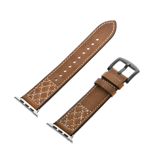 Amazon Sıcak Satış Kahverengi Deri Band Için iWatch 1 2 <span class=keywords><strong>3</strong></span>, Apple Için Watchband İzle Gruplar 38mm 42mm - Product Image 2