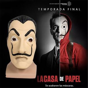robo Dali máscara Cosplay para los hombres <span class=keywords><strong>de</strong></span> <span class=keywords><strong>La</strong></span> mascarada <span class=keywords><strong>de</strong></span> <span class=keywords><strong>Halloween</strong></span> <span class=keywords><strong>de</strong></span> látex máscara <span class=keywords><strong>de</strong></span> <span class=keywords><strong>cara</strong></span> completa - Product Image 4