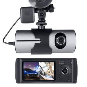 R300 דאש מצלמת 2.7 "עדשה כפולה X3000 DVR רכב מצלמה עם GPS/רכב קופסא השחורה נהיגה מקליט