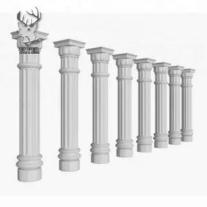 工厂批发价格美观设计大白色实心大理石柱子