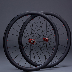 Paire de roues de vélo de route en fibre de carbone, 40MM, légère, à large bord - Product Image 3