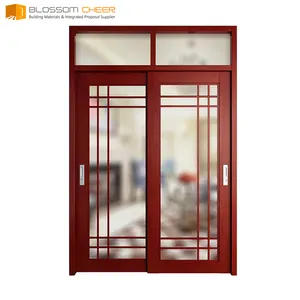 Solid wood cell plate plywood chinese toilet sliding door popular in malaysia price low