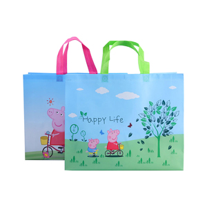 Eco Mignon Cochon <span class=keywords><strong>dessin</strong></span> animé modèle enfants cadeau fourre-tout non tissé sac - Product Image 1