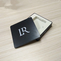 Boîte en métal carrée de luxe en gros pour emballage de portefeuille avec plateau en velours à l'intérieur - Boîte cadeau en métal