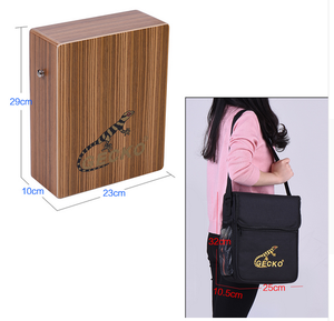 Cajón Gecko C-68Z, Instrumento Musical Latino Hecho a Mano, Cajón Portátil de Viaje, Cajón de Madera con Chapa de Zebra - Product Image 3