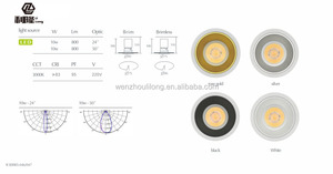 Commercial led downlight led encastré orientable 10 w rotatif spot light - Product Image 2
