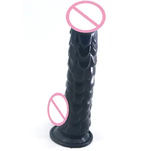 19cm long Dragon snake skin fish scale silicone dildo prostatic massage dragon scale dildo for sale