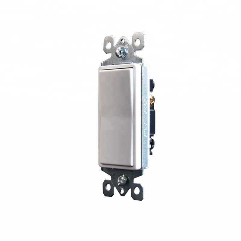 Shanghai Linsky 15A 125V/277V Decorare Interruttore Della Luce Interruttore Unipolare Bianco/Nero con la Parte Posteriore e lato filo
