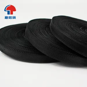 Đai Pp Màu Đen Băng Dính Họa Tiết Xương Cá Vải Polypropylene Cho Túi Xách Dây Đeo