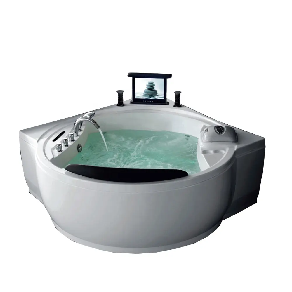 1-2person Verkauf die beste qualität kosten-effektive produkte luxus whirlpool whirlpool massage badewanne mit pop-up-TV