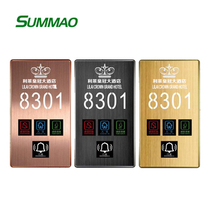 전기 다 힘 보편적인 정문 벨, 전자공학 Doorplate 체계 똑똑한 호텔 문 판 126*206mm 1 개 조각 - Product Image 1