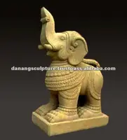 ヒンドゥー教の宗教的なアイテム象のライオンGajasimha動物の石の彫刻DSF-CP049