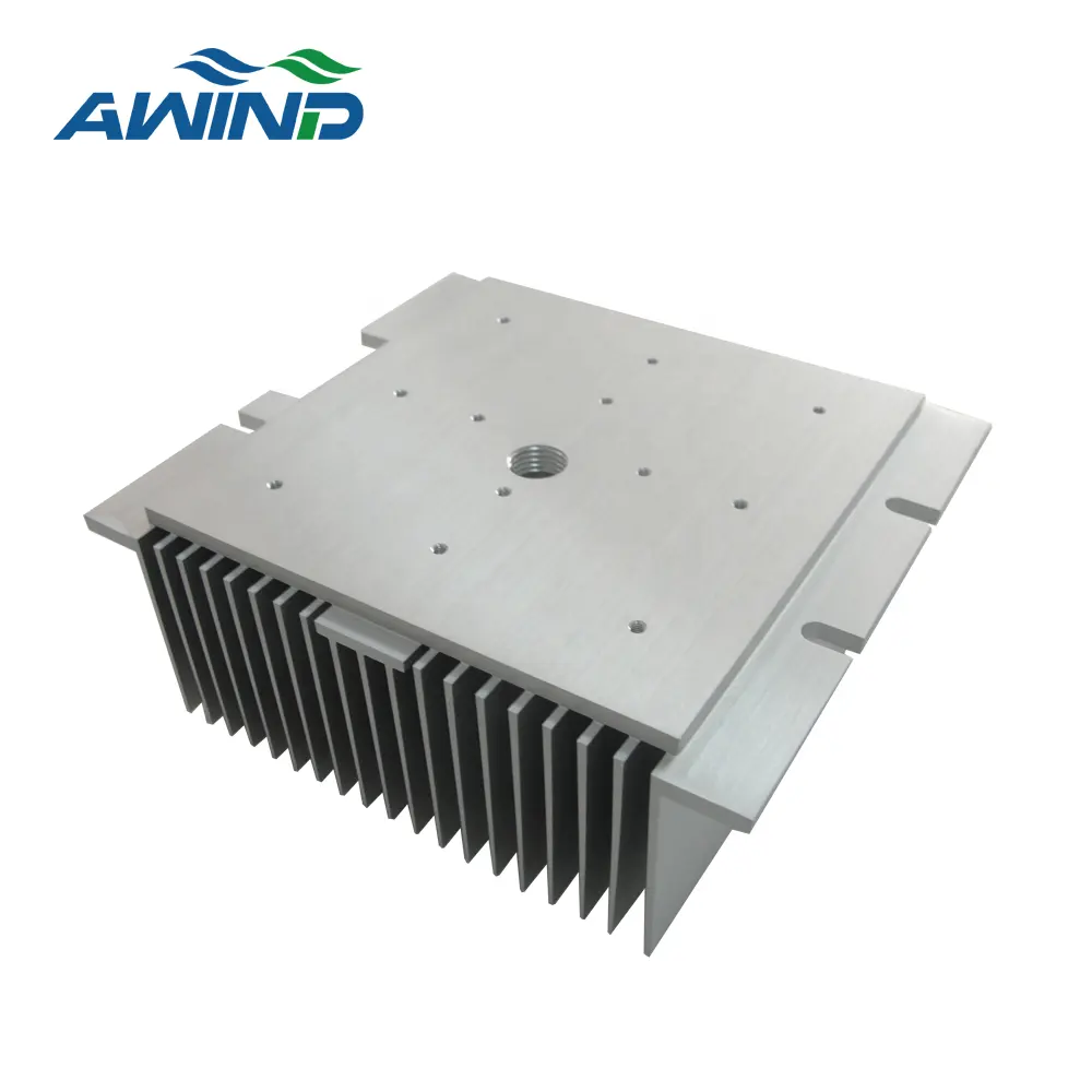 China aluminum custom extrusion cnc machining heat sinks cooler cooling radiator extruded profile heatsink for solar inverter