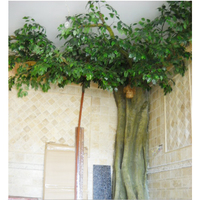 Großhandel/5m großer künstlicher Baum im Freien dekorative künstliche riesige Feigen baum Kunststoff Ficus Microcarpa Banyan Baum