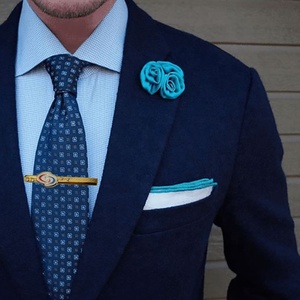 卸売カスタムメイドロゴゴールドソフトエナメル金属ネクタイクリップ付きクリスタル - Product Image 2