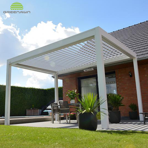 Diseño moderno al aire libre impermeable de aluminio motorizadas bioclimático pérgola con ajustable techo persianas - Product Image 6