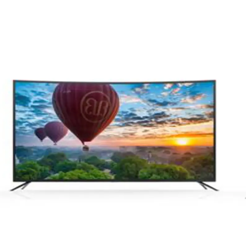 Hot selling 55 inch curved led tv UHD 3840*2160 with smart wifi function support dvbt2+s2 wav smart led tv made in china