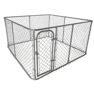 China Factory Supply Outdoor Walk In Solid Stainless Steel Metal Big Dog Kennel