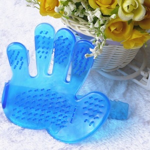 Pet Cat Dog <span class=keywords><strong>toelettatura</strong></span> animale materiale PVC morbido trasparente cinque dita massaggiante pettine con cintura di fissaggio - Product Image 4