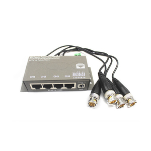 أربع قنوات السلبي BNC مزدوجة الذين تقطعت بهم السبل RJ45 HD VideoTransceiver cctv فيديو <span class=keywords><strong>Balun</strong></span> مع الطاقة لكاميرا التلفزيون المركزى الصينى