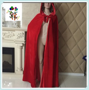 Colore nero e rosso velluto reversibile <span class=keywords><strong>donna</strong></span> con cappuccio Halloween Fancy Dress Cape HPC-0593 - Product Image 5