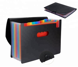 12 Multi Pockets A4 Letter Size Rainbow PP Kunststoff Tragbar Erweitern des Akkordeon Dokument Papier Datei Ordner