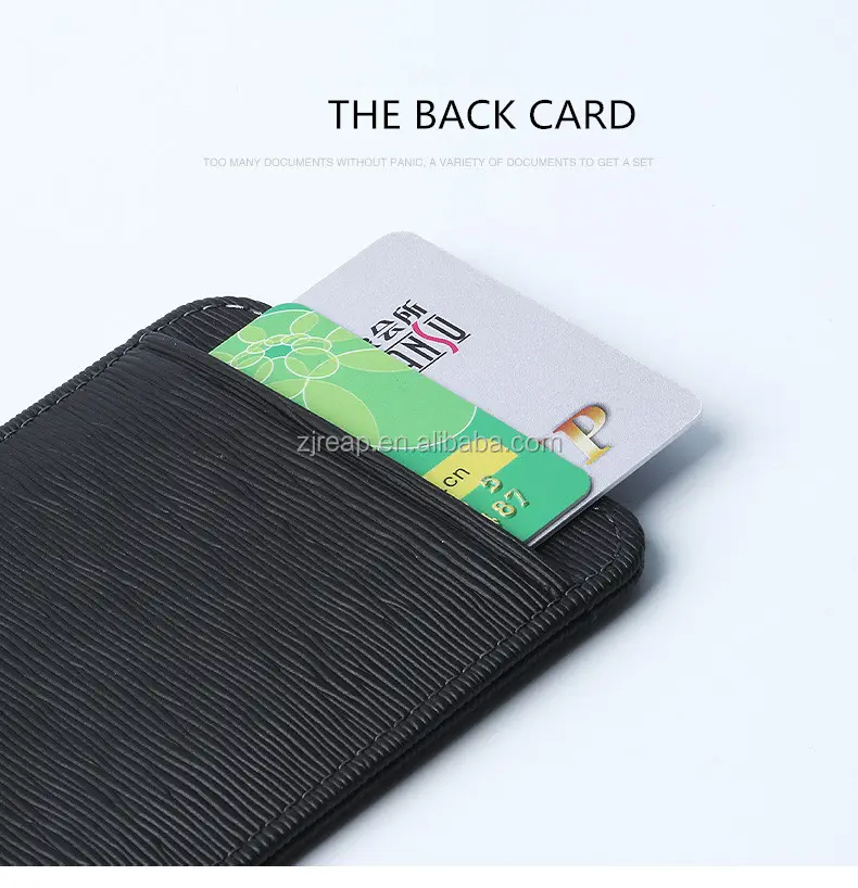 Porte-cartes de crédit et de visite en cuir, montage en cuir, porte-cartes d'identité, 6807