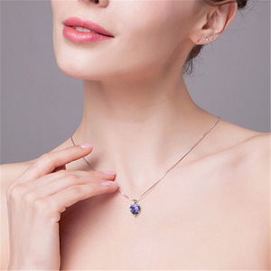 Collar con Colgante <span class=keywords><strong>de</strong></span> Corazón Cóncavo <span class=keywords><strong>de</strong></span> Cuarzo Místico al por Mayor 2018, Diseño Vintage, <span class=keywords><strong>Plata</strong></span> <span class=keywords><strong>de</strong></span> Ley 925 <span class=keywords><strong>de</strong></span> Jewelry Palace - Product Image 5