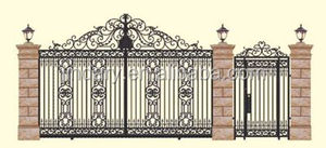 Modern Steel <strong>Gate</strong> <strong>Grill</strong> <strong>Design</strong>/House <strong>Latest</strong> Main Swing Simple Driveway Wrought Iron <strong>Gate</strong> <strong>Designs</strong> Simple - Product Image 5