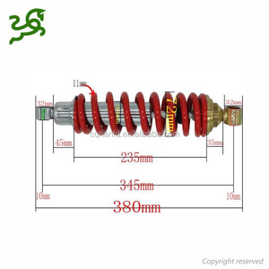 Pièce de rechange pour moto GXT200 QM200GY <span class=keywords><strong>Amortisseur</strong></span> arrière de moto tout-terrain 345 mm - Product Image 2