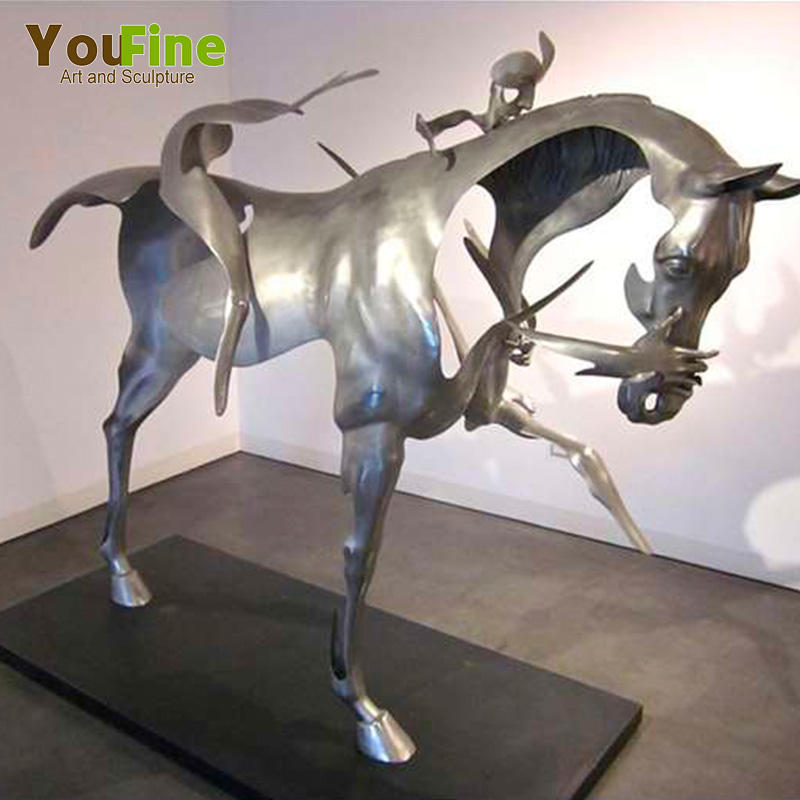巨大なサイズの屋外シルバーステンレス鋼金属馬の頭の像| Alibaba.com