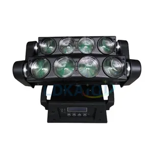 Luz led de araña con cabezal móvil, 8x10w, rgbw