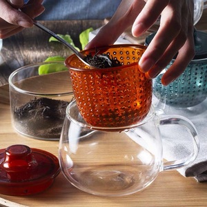 2026 New Classic Clear Glass <strong>Tea</strong> Cup Eco-Friendly <strong>Plastic</strong> Color Infuser <strong>Tea</strong> Filter Handmade Thin 300ml Capacity Coffee <strong>Tea</strong> <strong>Sets</strong> - Product Image 2