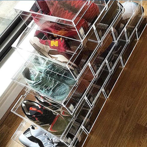 Langel kullanımlar özel rozetleri özelleştirme istiflenebilir şeffaf akrilik depolama <span class=keywords><strong>Nike</strong></span> ayakkabı kutuları - Product Image 3
