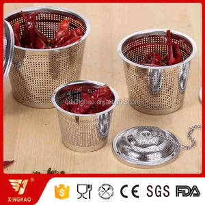 Stainless Steel Different Size Mesh <strong>Loose</strong> Leaf <strong>Tea</strong> Basket <strong>Infuser</strong> - Product Image 4