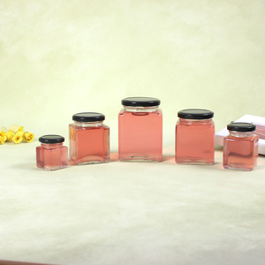 Chai Thủy Tinh Vuông <span class=keywords><strong>100Ml</strong></span> 200Ml Mứt Thực Phẩm Mật Ong Với Nắp Đậy Bằng Thiếc - Product Image 4