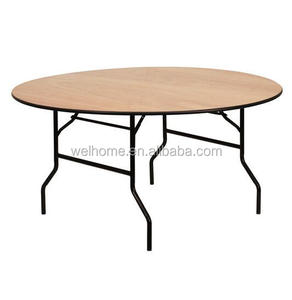 <span class=keywords><strong>Table</strong></span> <span class=keywords><strong>ronde</strong></span> pliable <span class=keywords><strong>en</strong></span> <span class=keywords><strong>bois</strong></span>, pour banquet, restaurant, fête, camping, bon marché, 6,6 pieds - Product Image 1