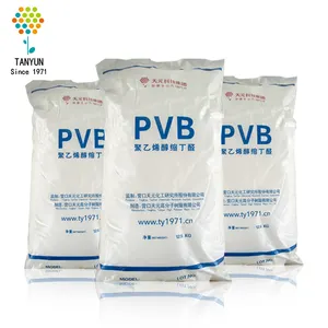 Fabricação de polímero químico compostos resina termoplástica para vidro/pintura PVB polivinil butiral pó