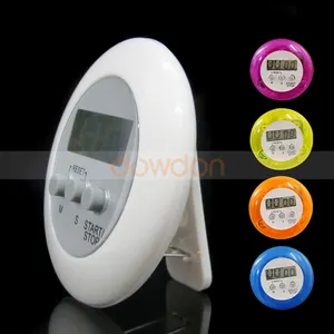 Temporizador de Cuenta atrás electrónico para cocina, redondo, de plástico, Multicolor