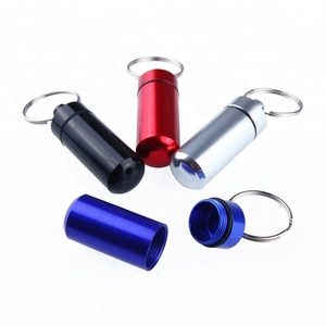 Contenitore per Pillole in <span class=keywords><strong>Alluminio</strong></span> per Viaggi all'Aperto, Portapillole Impermeabile con <span class=keywords><strong>Portachiavi</strong></span> - Product Image 3