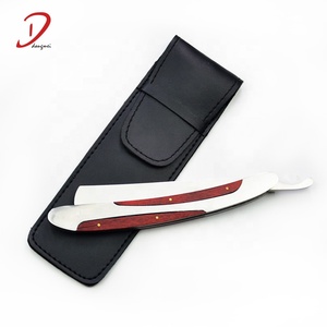 <span class=keywords><strong>Navaja</strong></span> <span class=keywords><strong>de</strong></span> Afeitar Recta <span class=keywords><strong>de</strong></span> Acero Inoxidable Reemplazable para Barbería, Cuchilla <span class=keywords><strong>de</strong></span> Afeitar para Hombre, Negra - Product Image 4