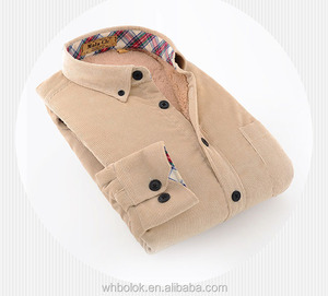 <span class=keywords><strong>Camicia</strong></span> di <span class=keywords><strong>velluto</strong></span> a <span class=keywords><strong>coste</strong></span> da <span class=keywords><strong>uomo</strong></span> alla moda con fodera in pelliccia camicie invernali firmate - Product Image 4