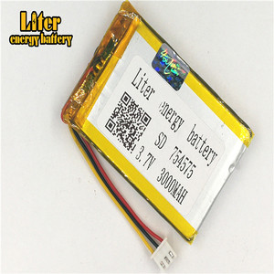 Socket 2.5-3 P 3.7 V 754575 704080 3000 mah high power lipo battery li-polymère battery rechargeable lithium battery lithium - Product Image 1